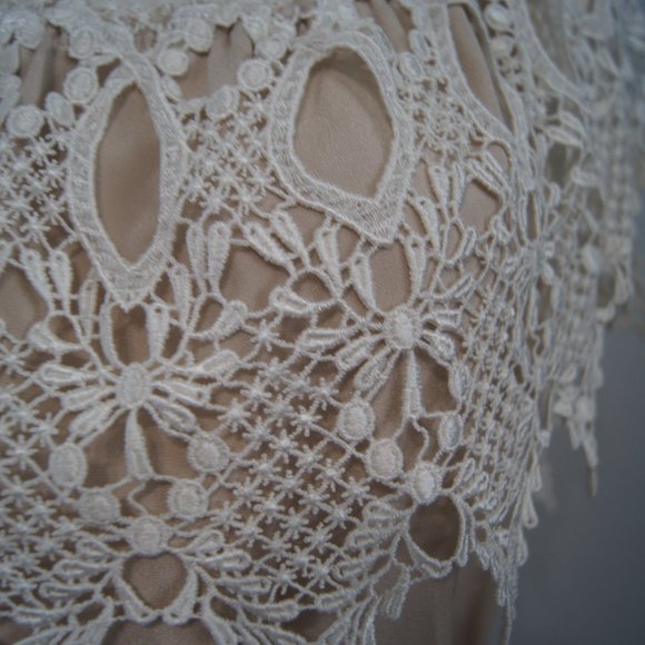 Stone Cold Fox Neutrals Silk Long Dress Size Label 3 - USA 6 Penelope NWT - Picture 7 of 16